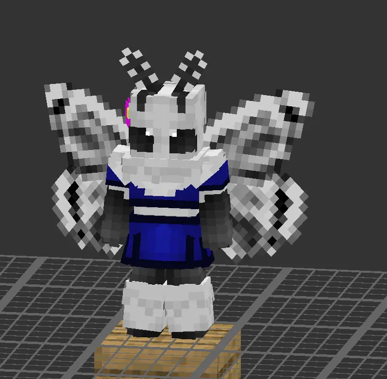 Minecraft CPM Model - White_Moth by Thermo - AshiraZone Catalog (Media 6)