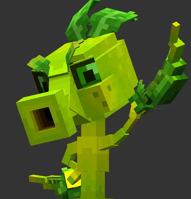 Minecraft CPM Model - Peashooter by ɛ⨀)⟪ʙʀɛɴpoker⟪««⫷ - AshiraZone Catalog (Media 1)
