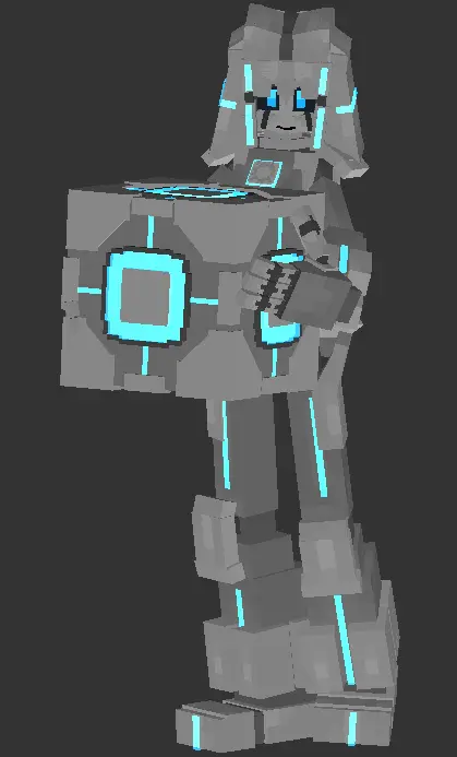 Minecraft CPM Model - weightedtestingcube by 'GLaDOS' (ping reply) - AshiraZone Catalog (Media 2)