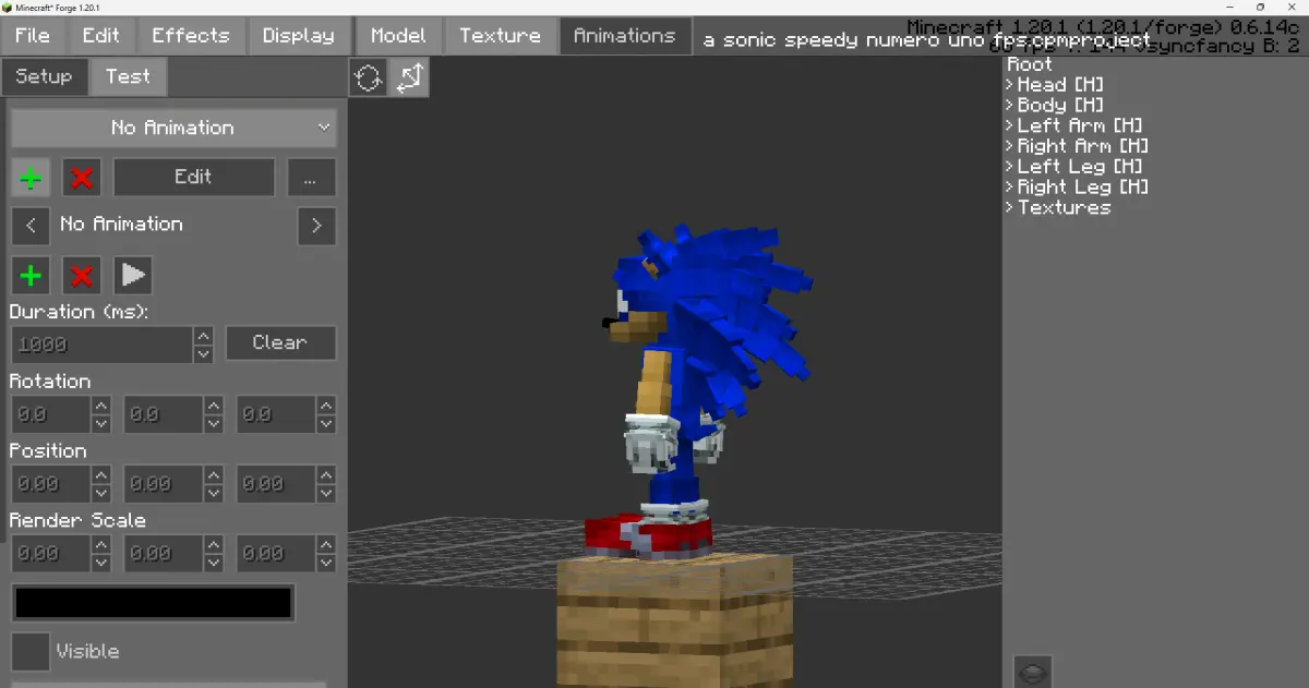 Minecraft CPM Model - a_sonic_speedy_numero_uno_fps by V_TheDisassembly - AshiraZone Catalog (Media 3)
