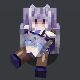 Minecraft CPM Model - Kequing_V1.5_no_sword_Hair_by_Alphs_Miku_skin by OlafBRGAMER - AshiraZone Catalog (Media 2)