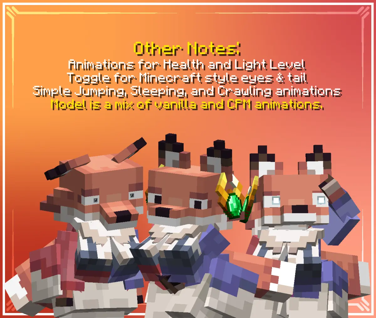 Minecraft CPM Model - BlokFoxTemplateV1 by blokgatr - AshiraZone Catalog (Media 4)