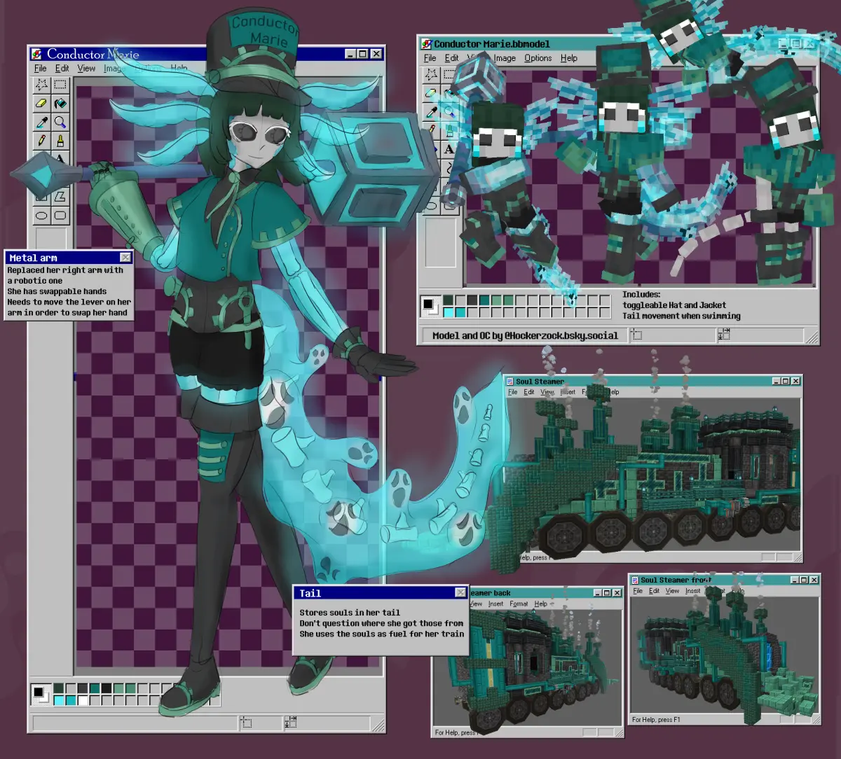 Minecraft CPM Model - ConductorMarie by Hockerzocker - AshiraZone Catalog (Media 5)