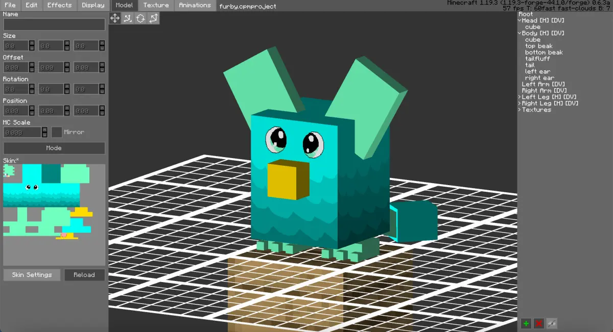 Minecraft CPM Model - furby by ShinyLugia - AshiraZone Catalog (Media 1)