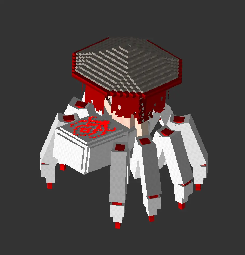 Minecraft CPM Model - White_Tarantula_Arachne by Blackhole32 | BKHE32 - AshiraZone Catalog (Media 4)