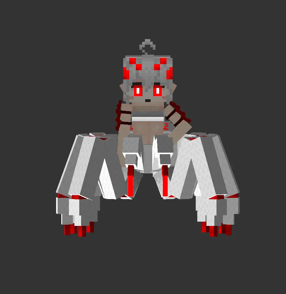 Minecraft CPM Model - White_Tarantula_Arachne by Blackhole32 | BKHE32 - AshiraZone Catalog (Media 5)