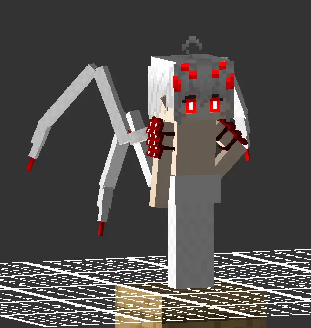 Minecraft CPM Model - White_Tarantula_Arachne by Blackhole32 | BKHE32 - AshiraZone Catalog (Media 6)