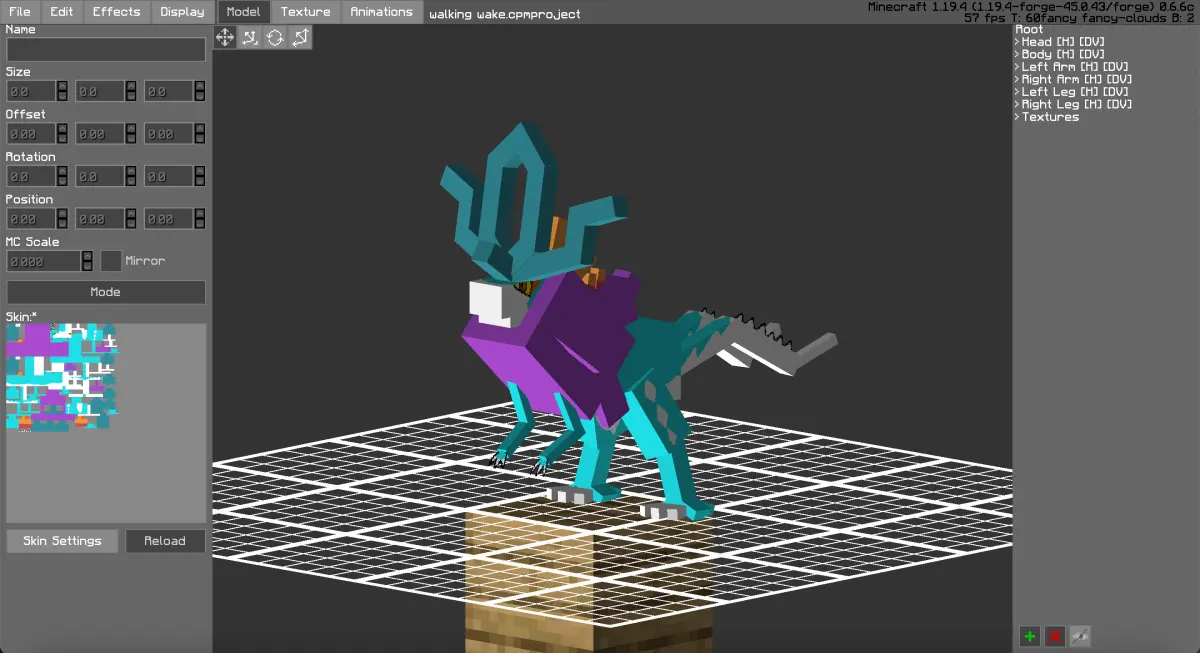 Minecraft CPM Model - walking_wake by Shiny Lasagna - AshiraZone Catalog (Media 1)