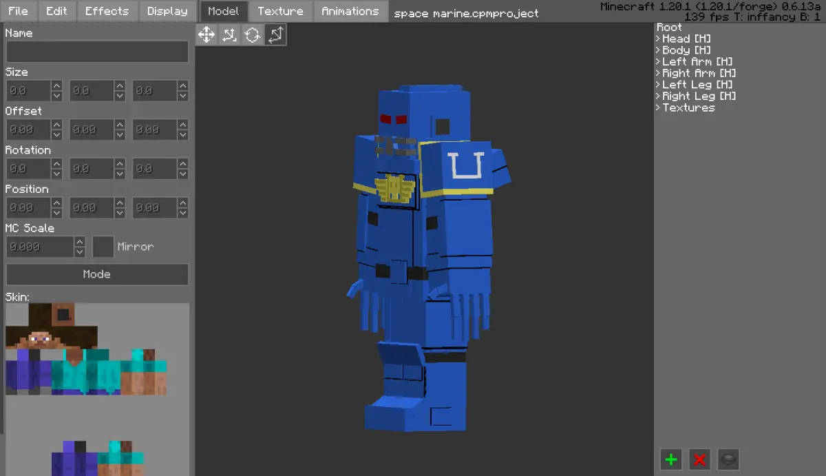 Minecraft CPM Model - space_marine by Otto Tannhauser - AshiraZone Catalog (Media 2)