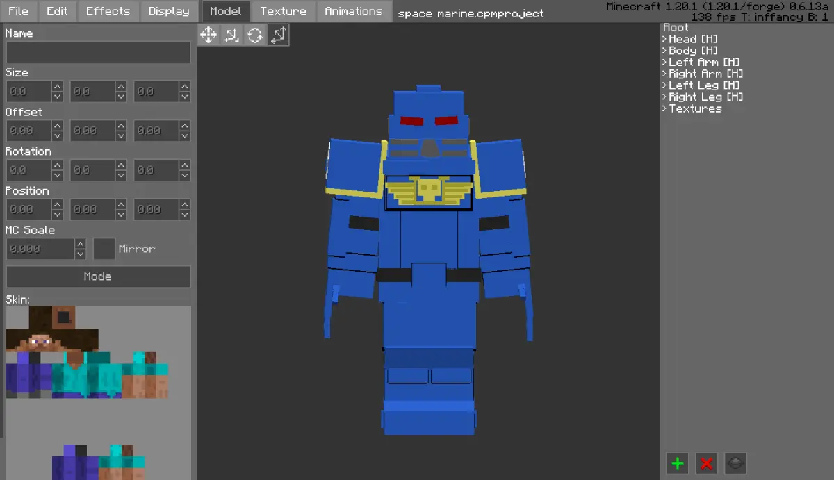 Minecraft CPM Model - space_marine by Otto Tannhauser - AshiraZone Catalog (Media 4)