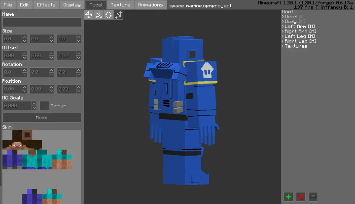 Minecraft CPM Model - space_marine by Otto Tannhauser - AshiraZone Catalog (Media 6)