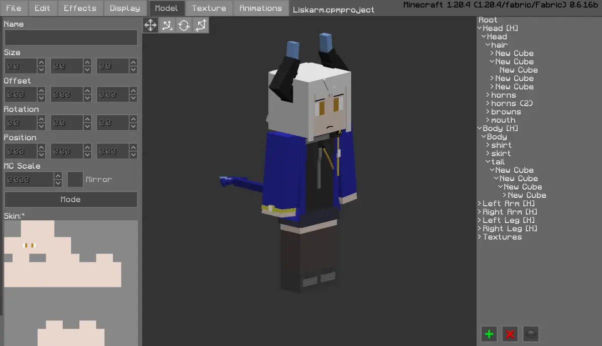 Minecraft CPM Model - liskarm by Otto Tannhauser - AshiraZone Catalog (Media 2)