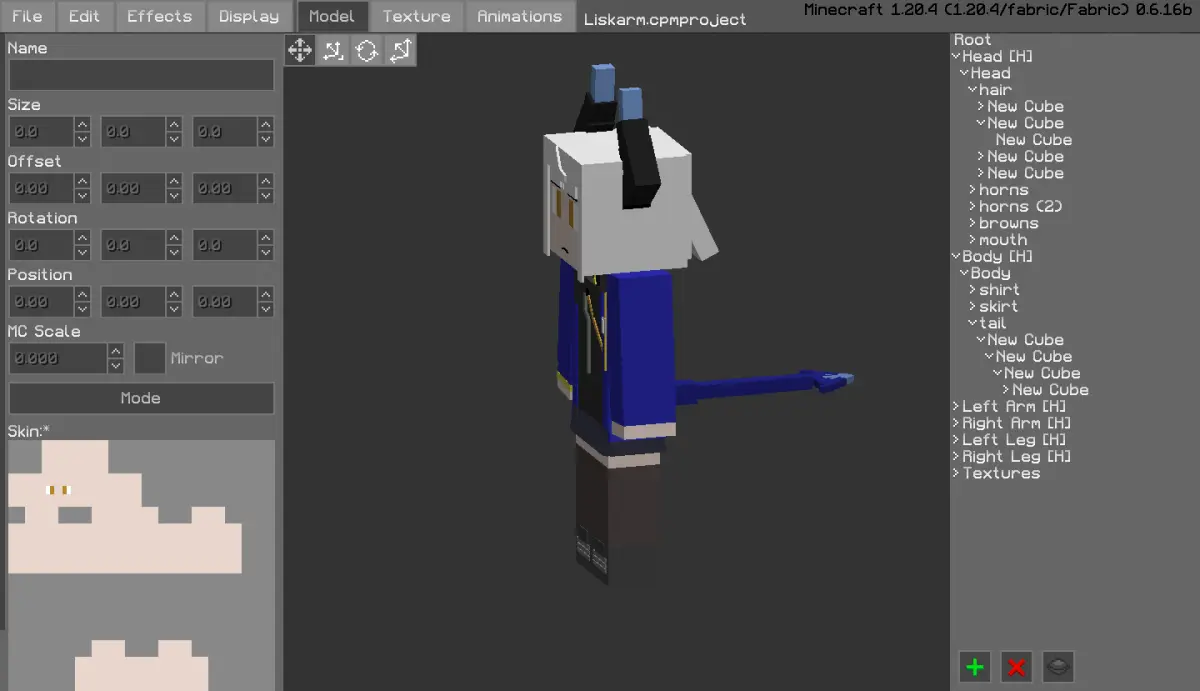 Minecraft CPM Model - liskarm by Otto Tannhauser - AshiraZone Catalog (Media 3)