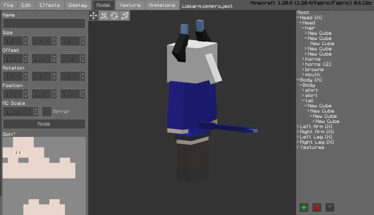 Minecraft CPM Model - liskarm by Otto Tannhauser - AshiraZone Catalog (Media 4)