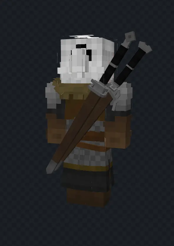Minecraft CPM Model - geralt_from_riviawith_swords by SUPERCELL - AshiraZone Catalog (Media 2)