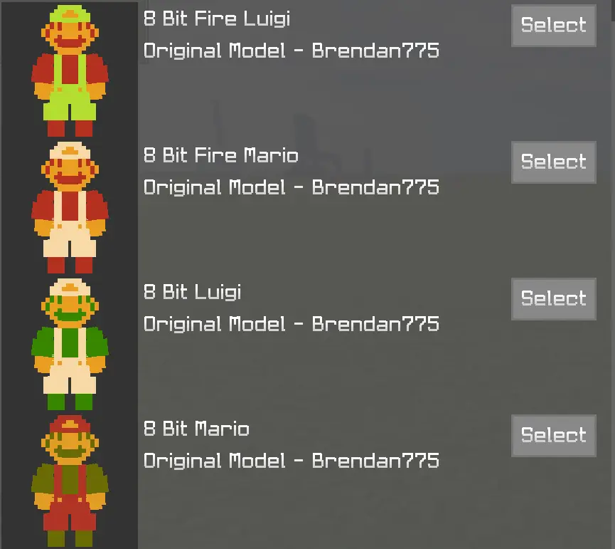 Minecraft CPM Model - 8BitFireLuigi by Chris - AshiraZone Catalog (Media 3)