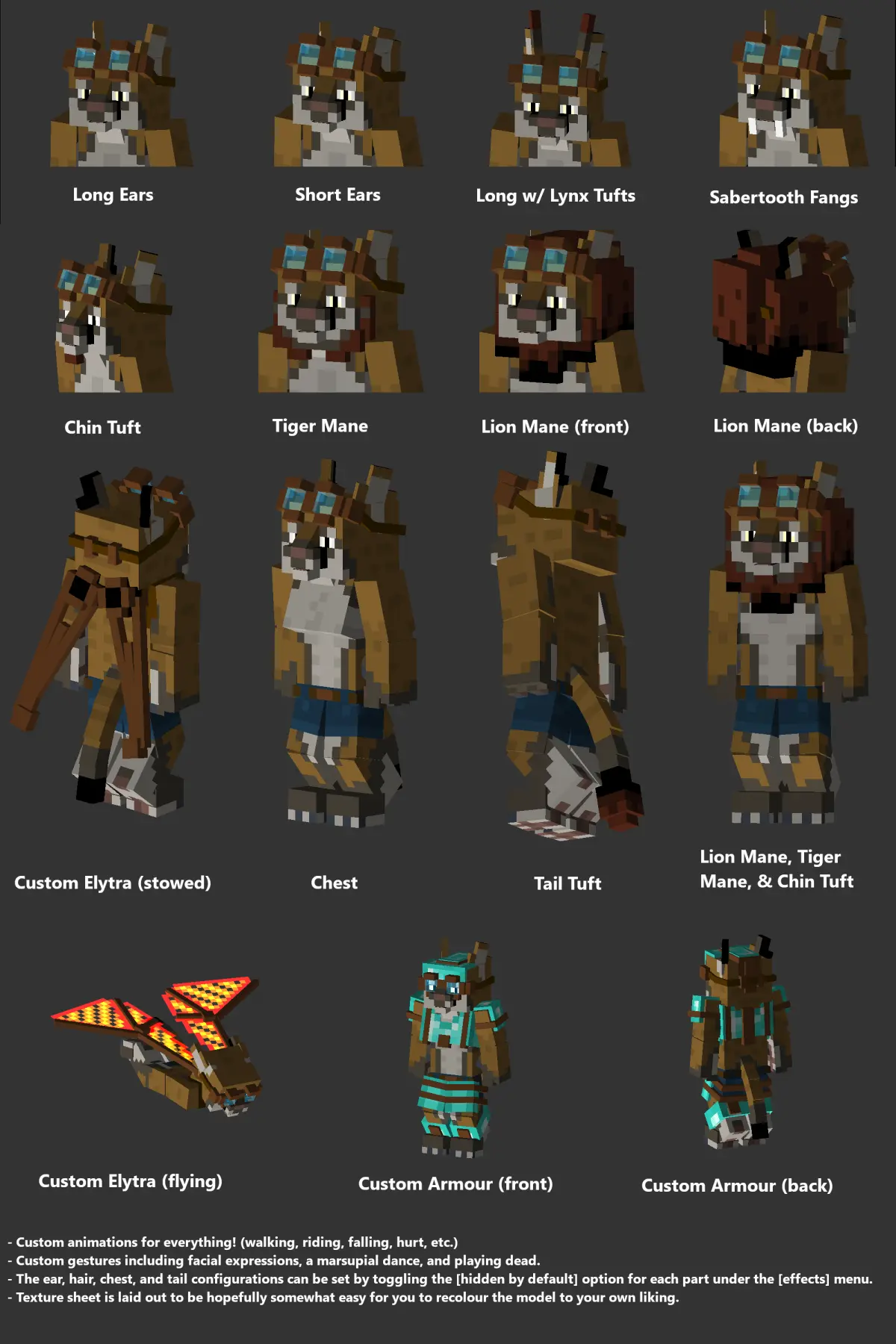 Minecraft CPM Model - SteampunkCat by TheRegalB - AshiraZone Catalog (Media 2)