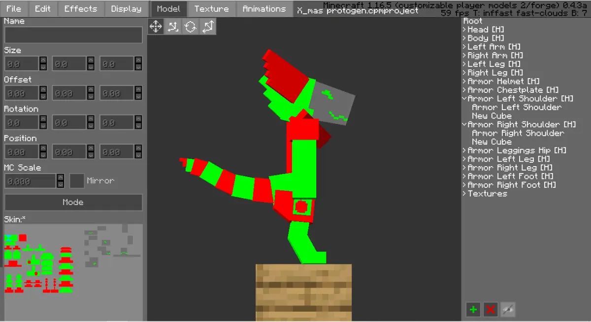 Minecraft CPM Model - X_mas_protogen by Bonesofworms - AshiraZone Catalog (Media 2)