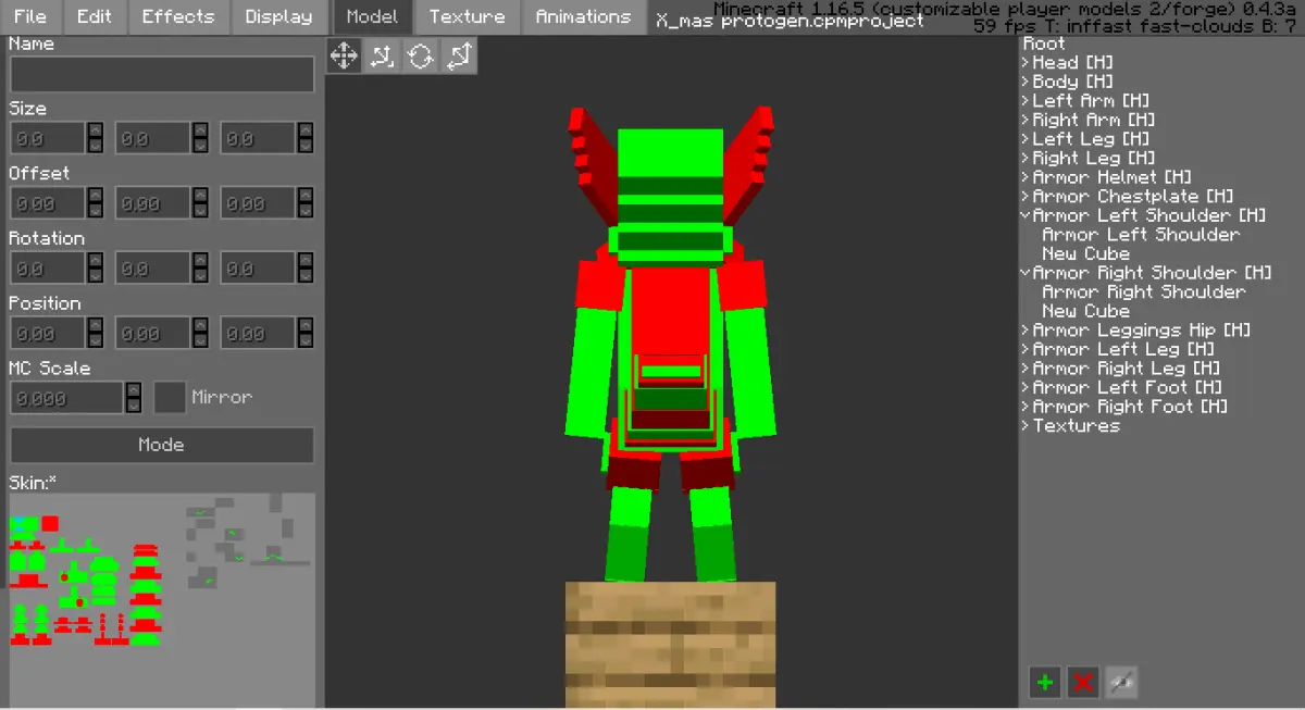 Minecraft CPM Model - X_mas_protogen by Bonesofworms - AshiraZone Catalog (Media 3)
