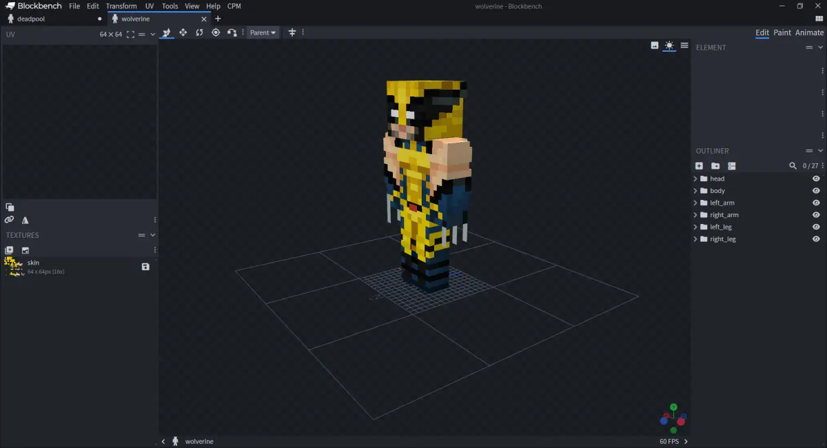 Minecraft CPM Model - Deadpool by GIANGNT212 - AshiraZone Catalog (Media 4)