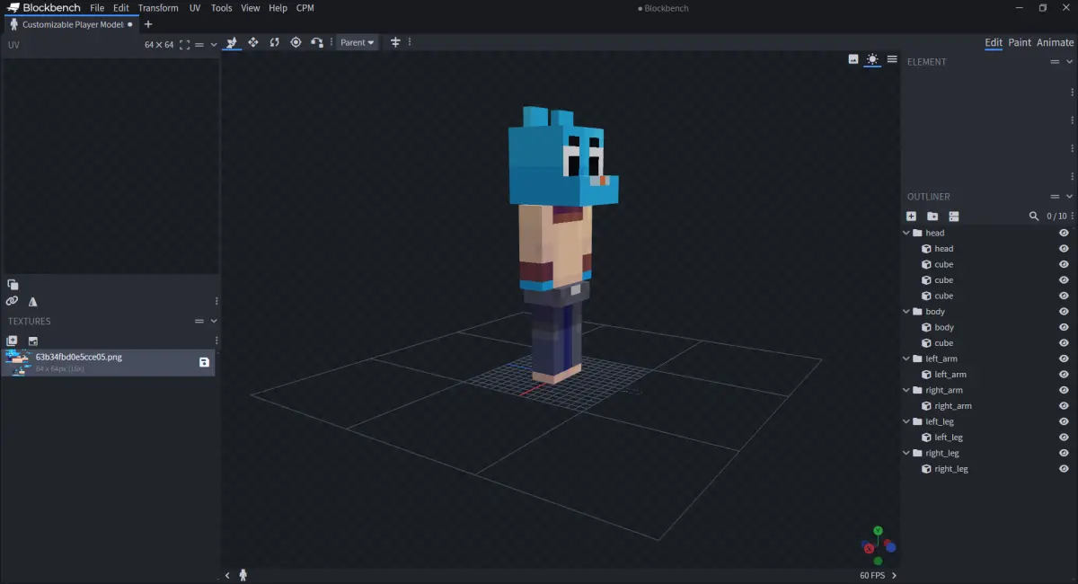 Minecraft CPM Model - Gumball by GIANGNT212 - AshiraZone Catalog (Media 2)