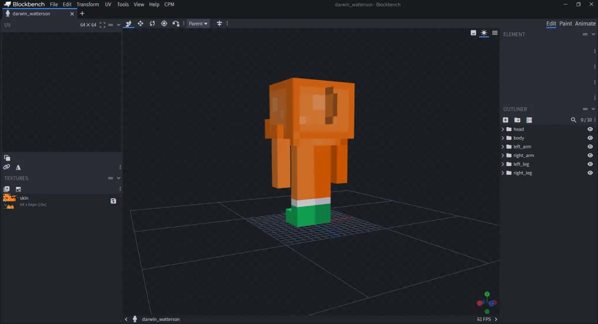 Minecraft CPM Model - Darwin_Watterson by GIANGNT212 - AshiraZone Catalog (Media 2)