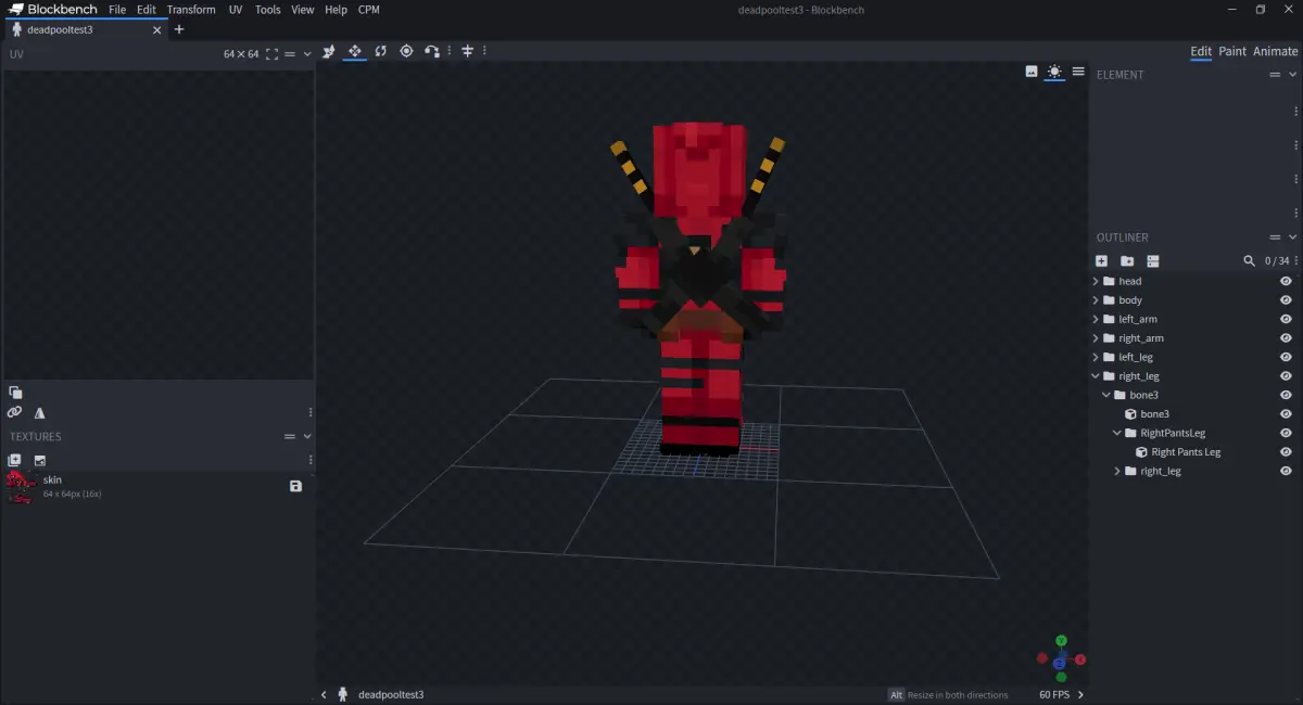 Minecraft CPM Model - deadpooltest2 by GIANGNT212 - AshiraZone Catalog (Media 2)