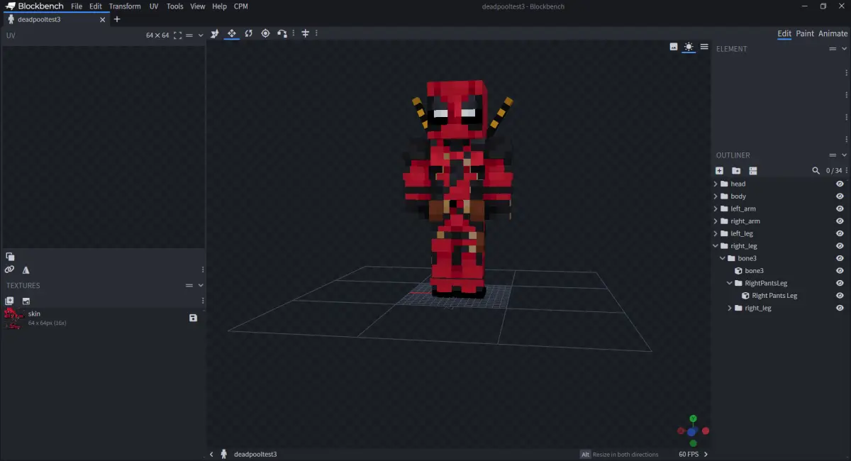 Minecraft CPM Model - deadpooltest2 by GIANGNT212 - AshiraZone Catalog (Media 3)