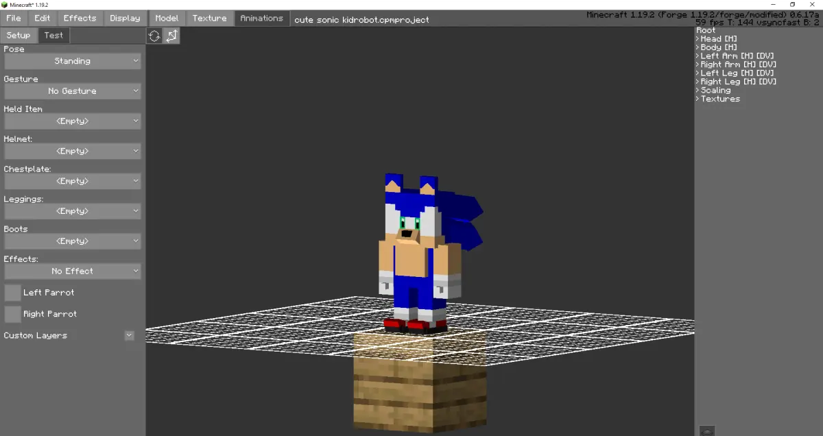 Minecraft CPM Model - shadowtherealhedgehog by V_TheDisassembly - AshiraZone Catalog (Media 2)