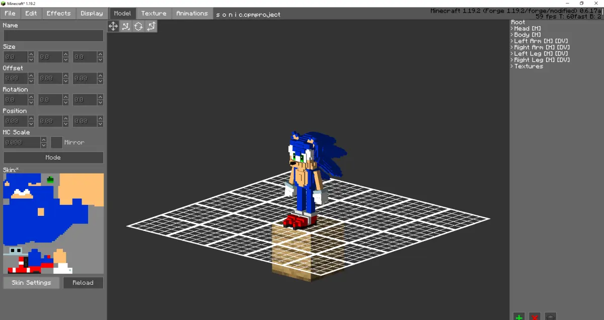 Minecraft CPM Model - s-o-n-i-c by V_TheDisassembly - AshiraZone Catalog (Media 1)