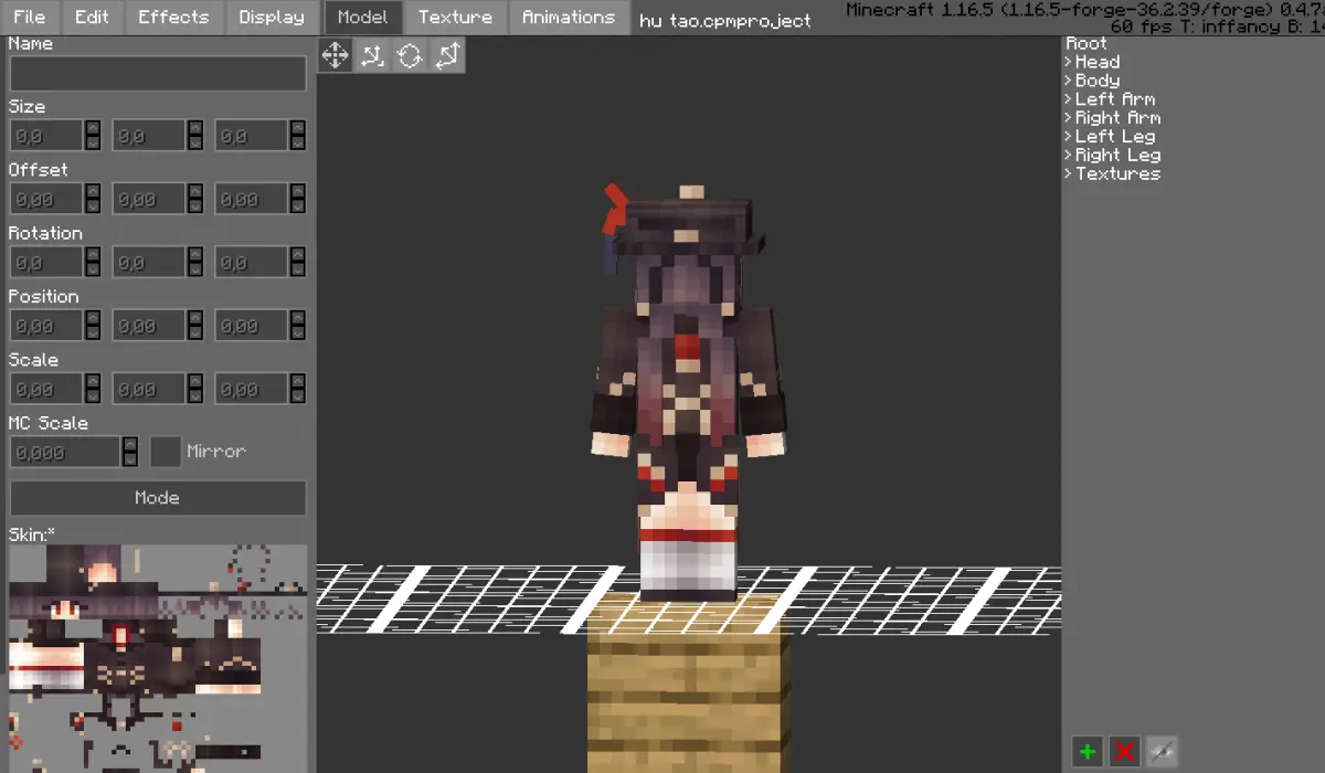 Minecraft CPM Model - hu_tao by Otto Tannhauser - AshiraZone Catalog (Media 2)