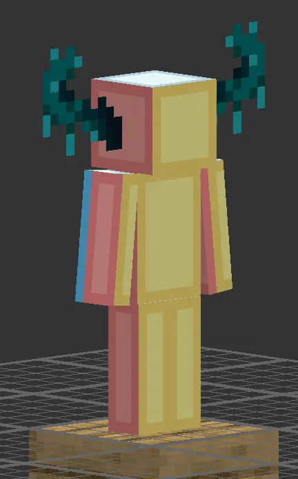 Minecraft CPM Model - WardenHorns by Homak - AshiraZone Catalog (Media 2)
