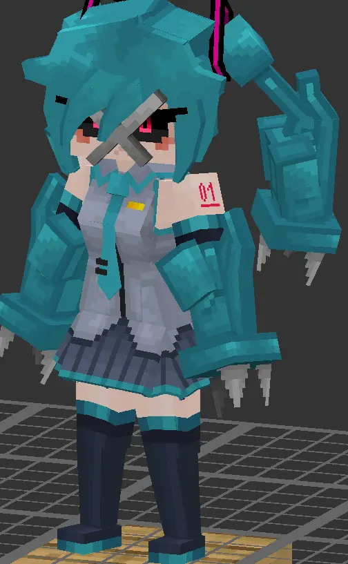 Minecraft CPM Model - mikugross by ɛ⨀)⟪ʙʀɛɴpoker⟪««⫷ - AshiraZone Catalog (Media 1)